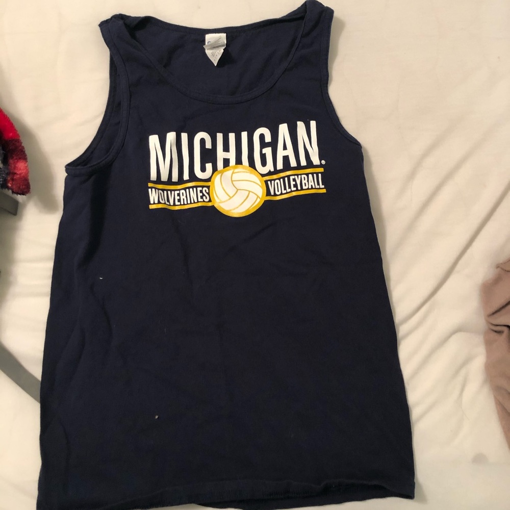 University of Michigan volleyball tank top